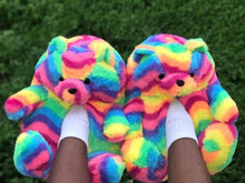 Load image into Gallery viewer, Rainbow 🌈 | Teddy bear slippers
