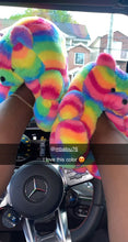 Load image into Gallery viewer, Rainbow 🌈 | Teddy bear slippers

