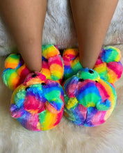 Load image into Gallery viewer, Rainbow 🌈 | Teddy bear slippers
