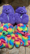 Load image into Gallery viewer, Rainbow 🌈 | Teddy bear slippers

